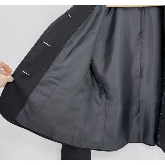 Talbots Black Wool Blazer Three Button  Jacket Sz 6 Career Professional USA - Picture 8 of 10